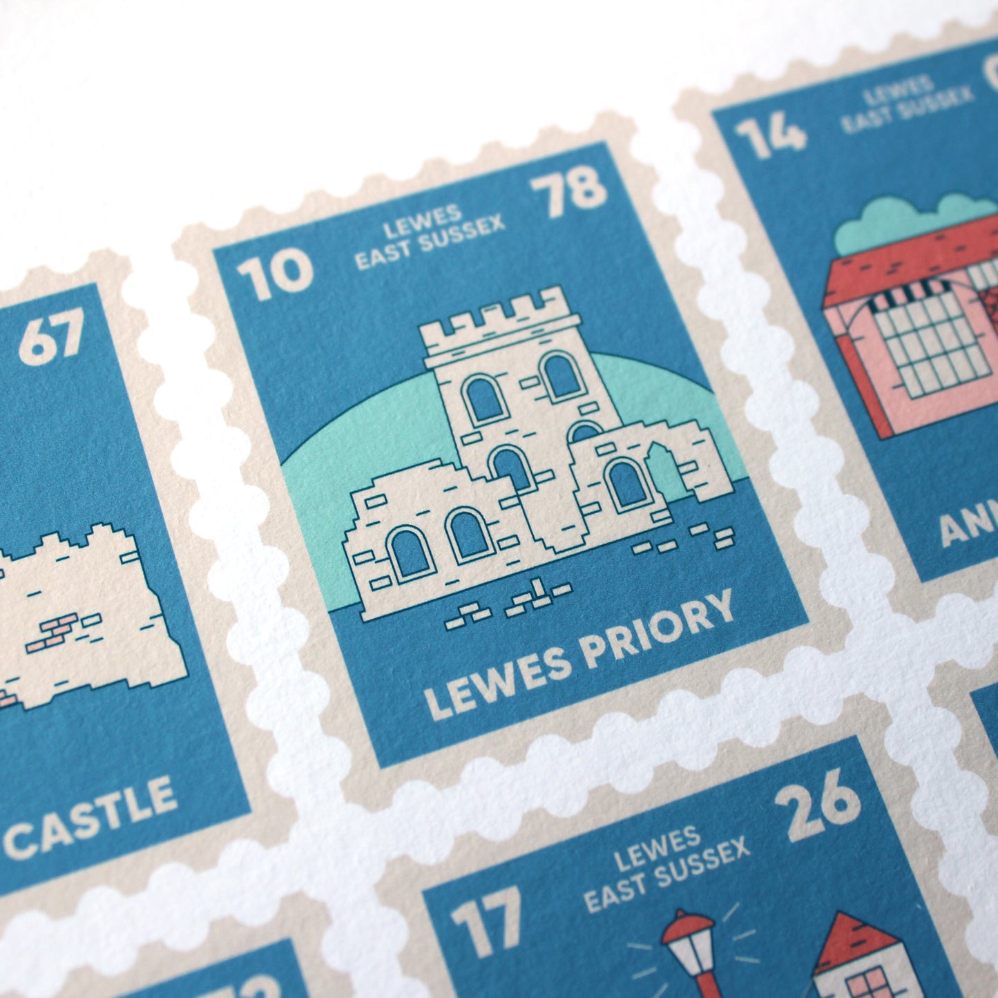 Lewes Landmarks Stamps