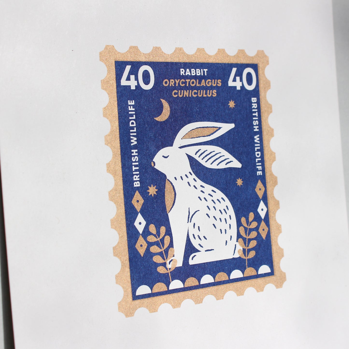 Rabbit Stamp Riso Print