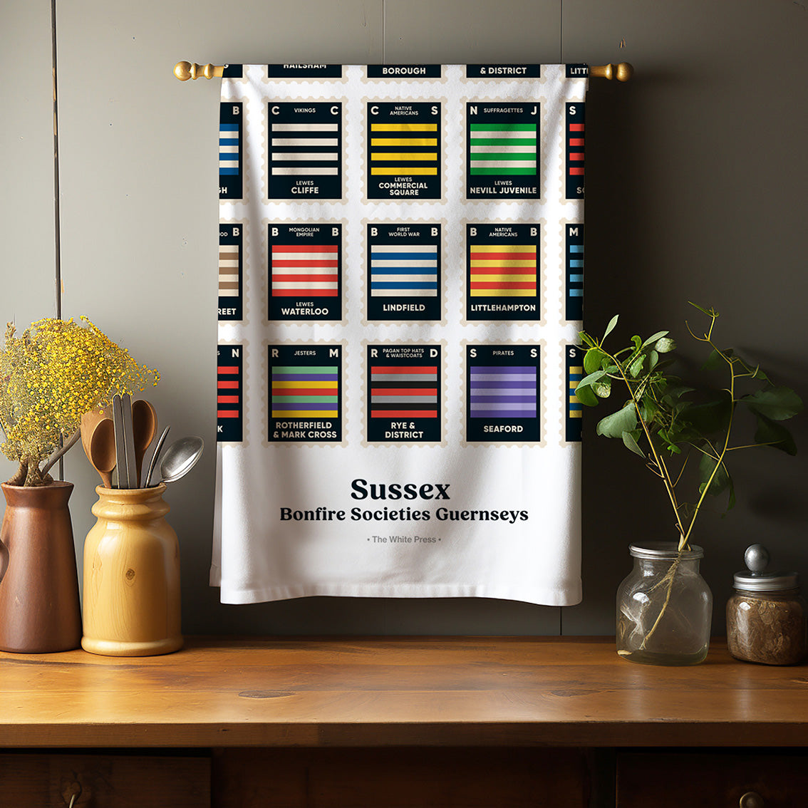 Sussex Bonfire Societies Tea Towel