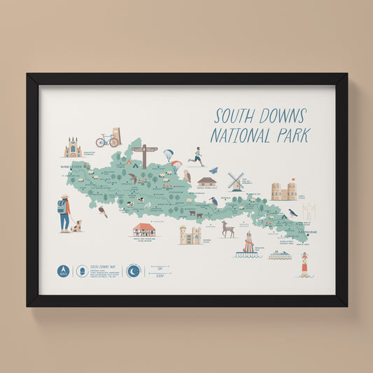 South Downs Map Print