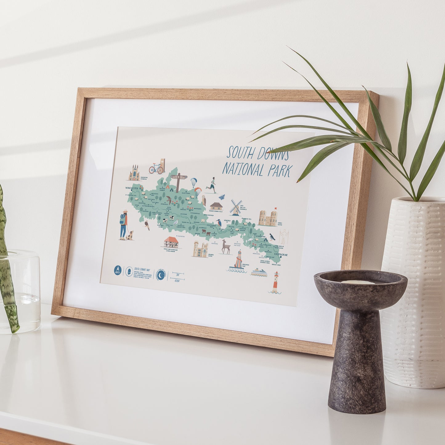 South Downs Map Print