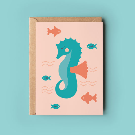 Little Seahorse Mini Card